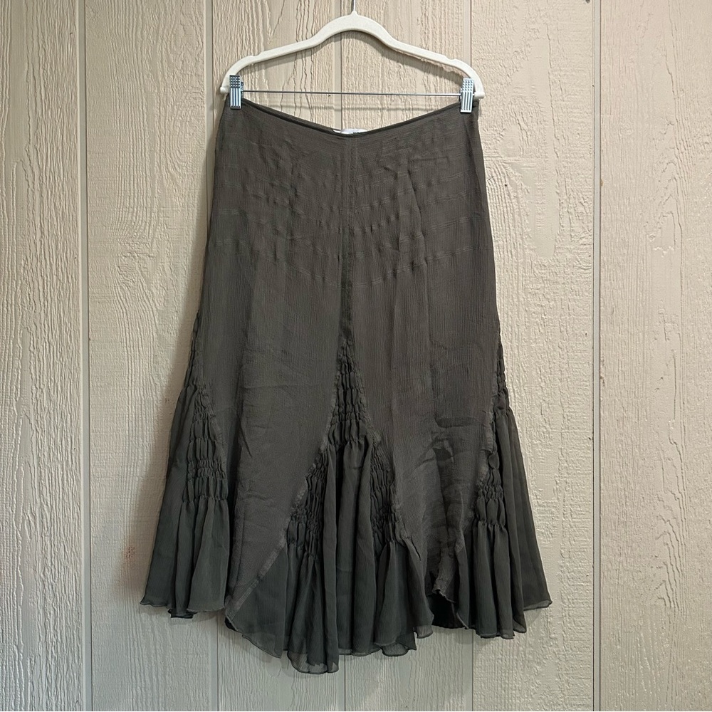 WD.NY Brown Midi Skirt